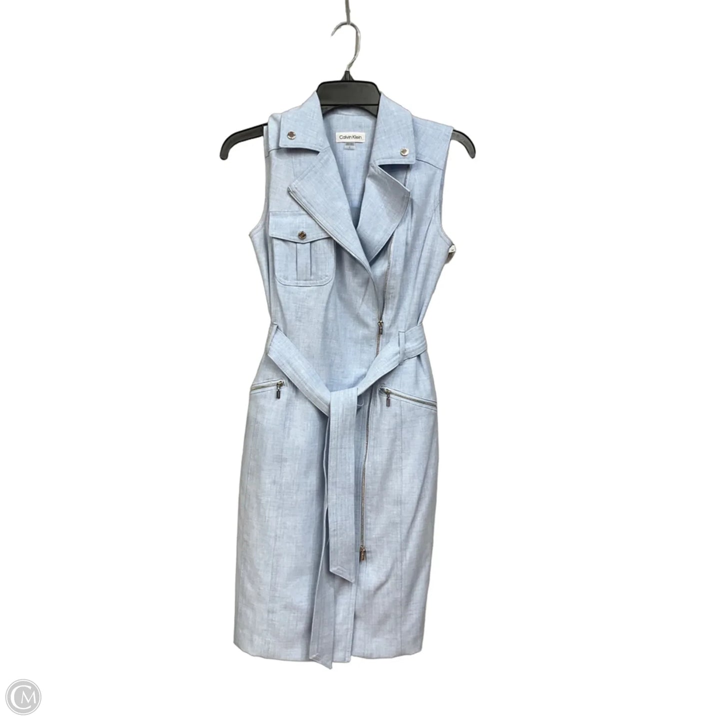 Dress Casual Short By Calvin Klein In Blue, Size: Xs