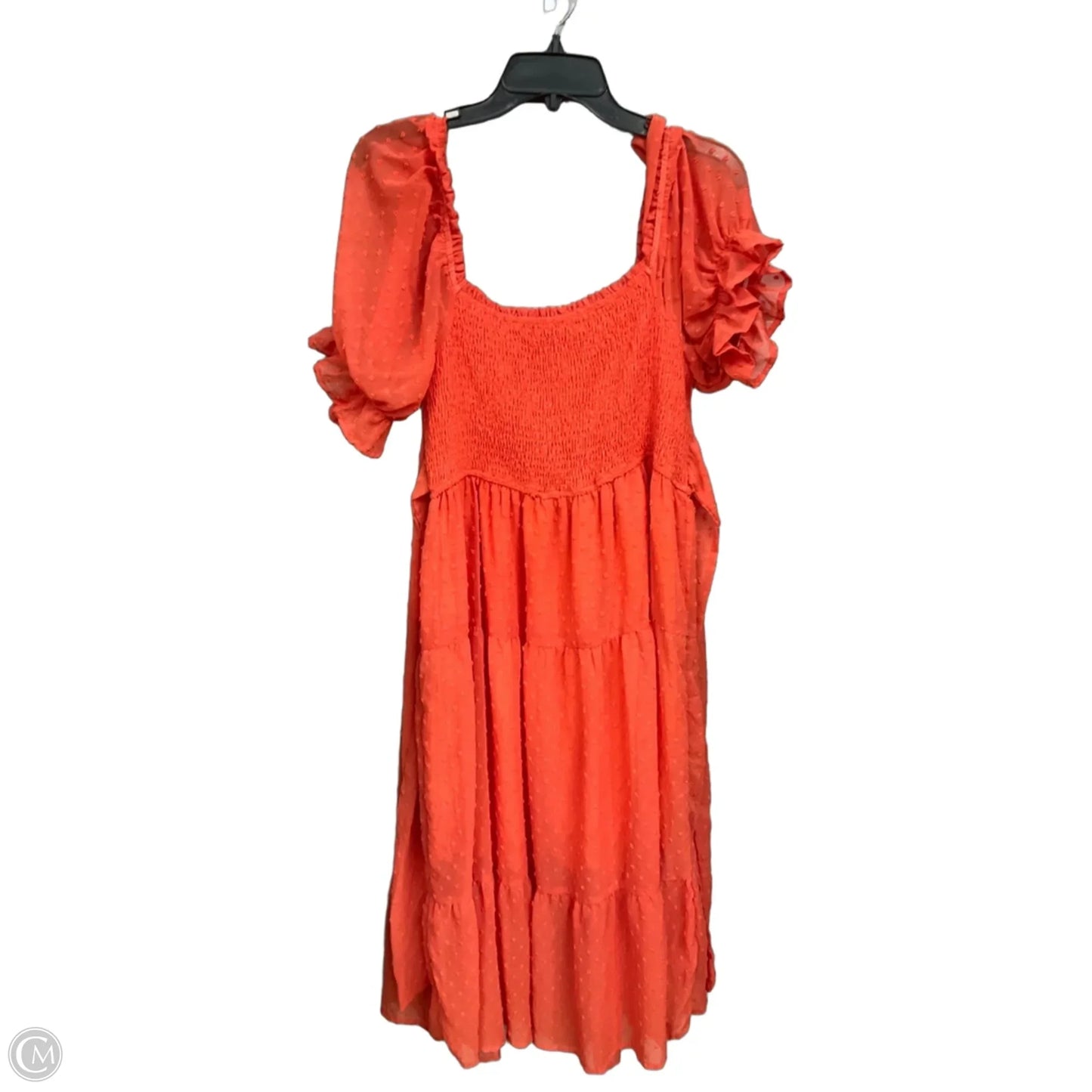 Dress Casual Midi By Merokeety In Orange, Size: Xl