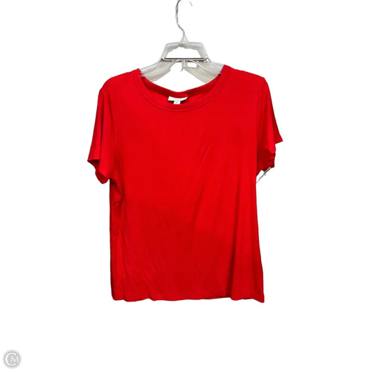 Top Short Sleeve Basic By On 34th In Red, Size: L
