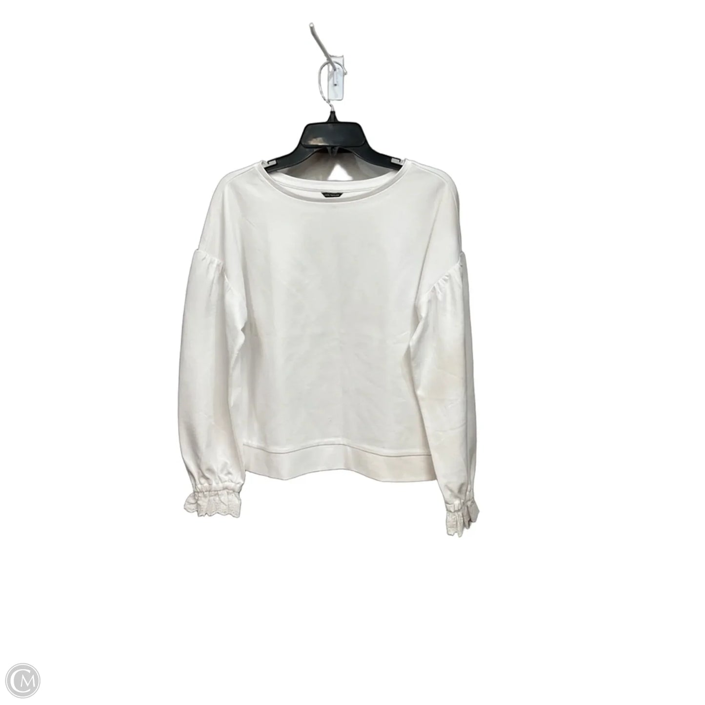 Top Long Sleeve By Ann Taylor In White, Size: S