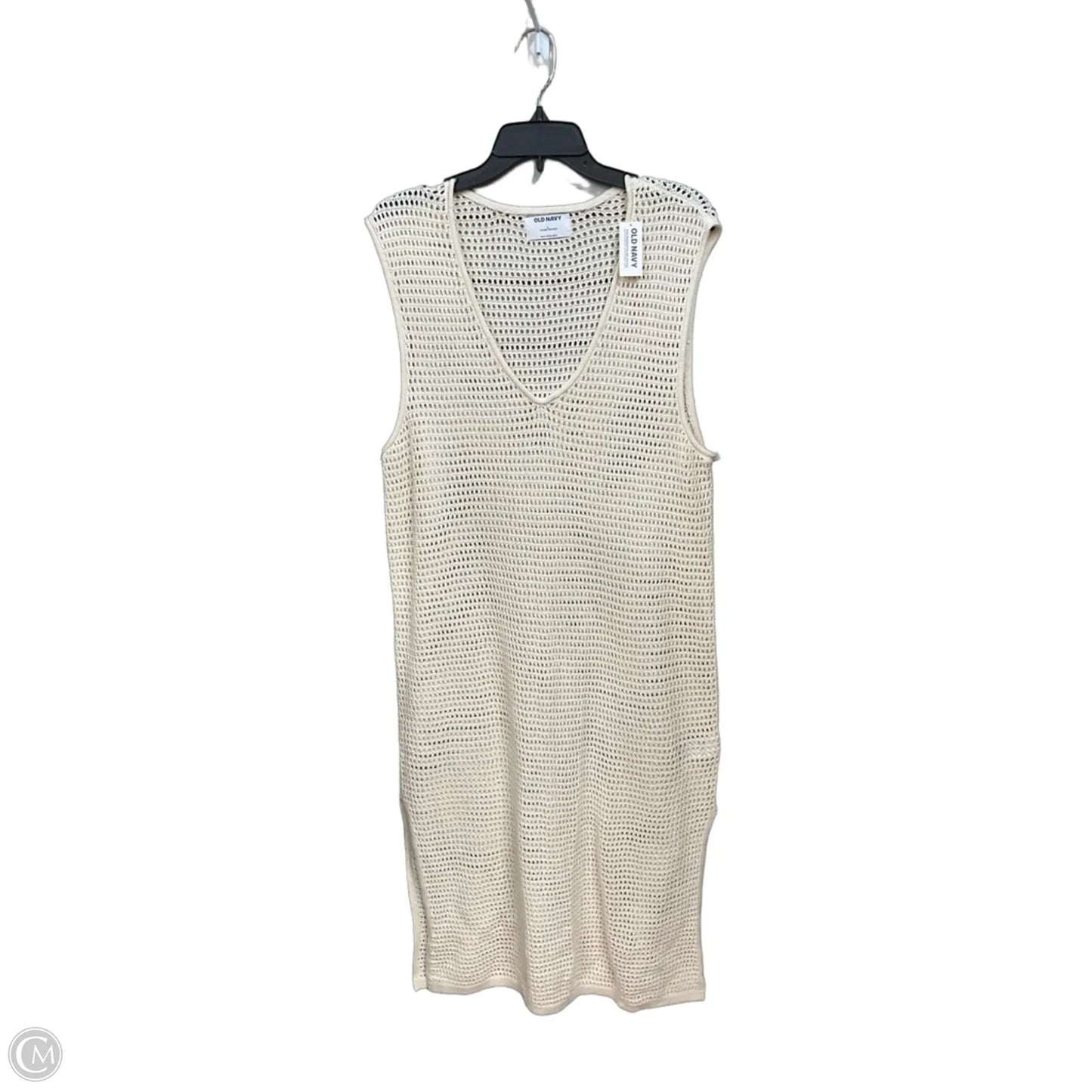 Dress Casual Midi By Old Navy In Cream, Size: L