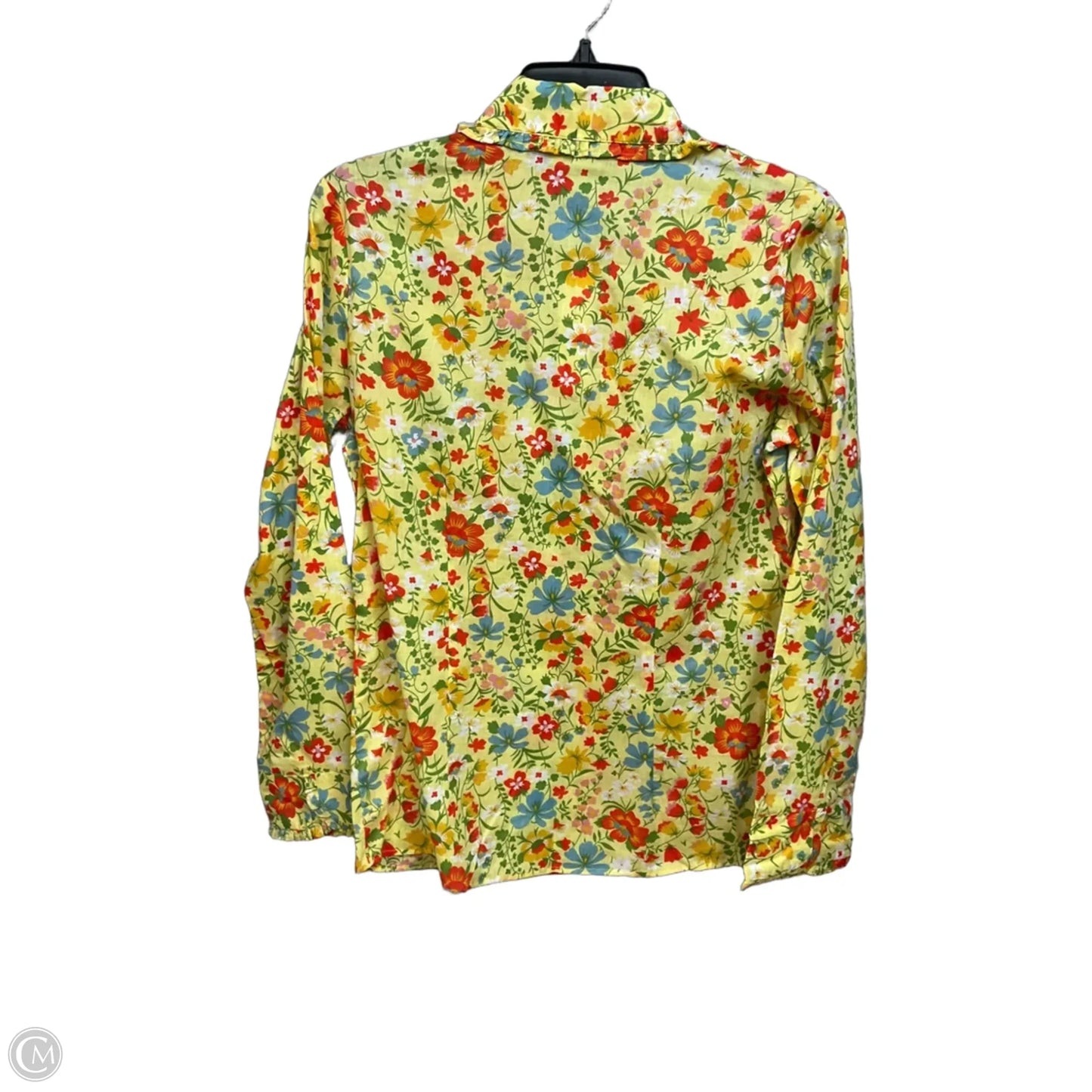 Blouse Long Sleeve By Clothes Mentor In Floral Print, Size: M