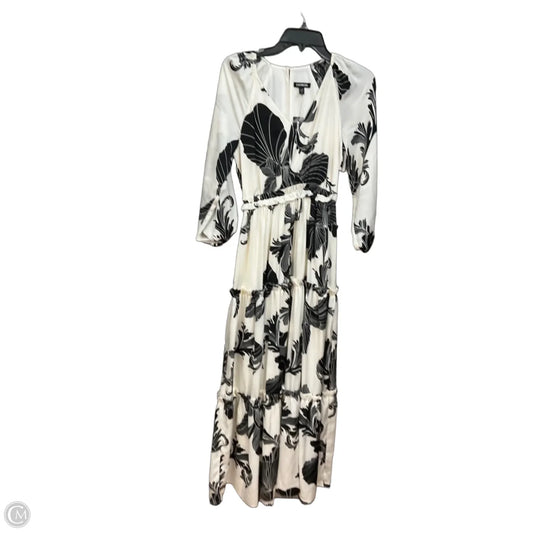 Dress Casual Maxi By Express In Black & Cream, Size: Xs