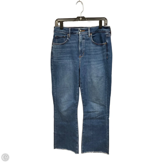 Jeans Flared By Loft In Blue Denim, Size: 10