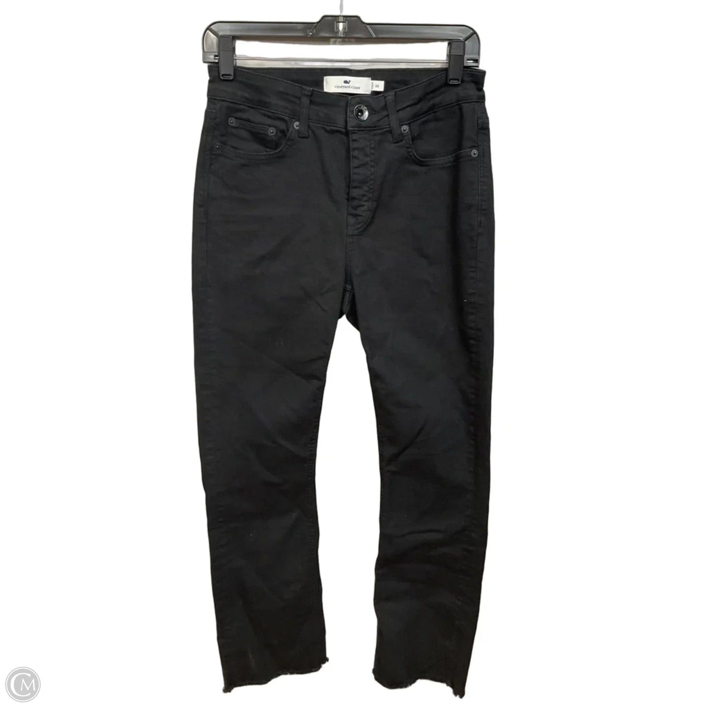 Jeans Flared By Vineyard Vines In Black Denim, Size: 6