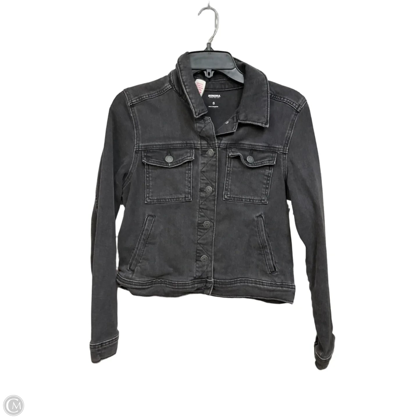 Jacket Denim By Sonoma In Black Denim, Size: S