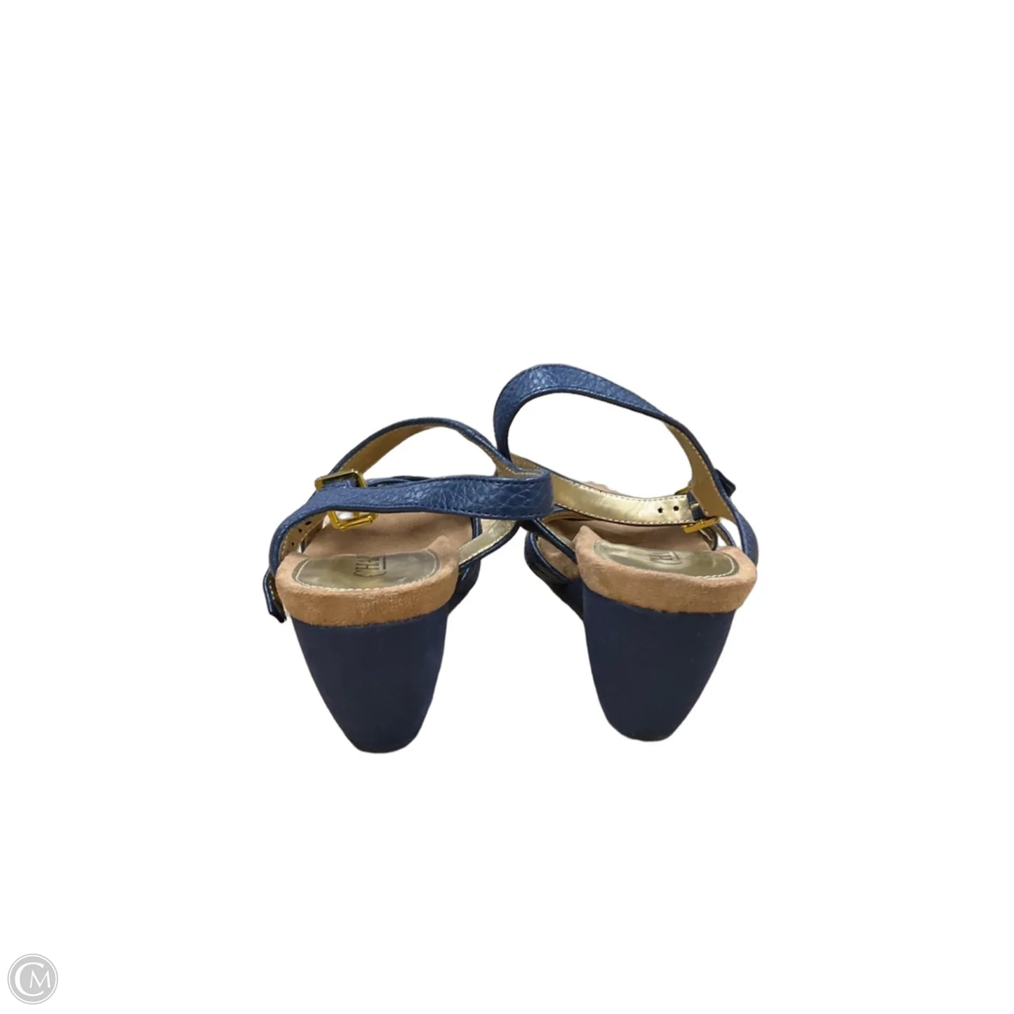 Sandals Heels Wedge By Chaps In Navy, Size: 7.5