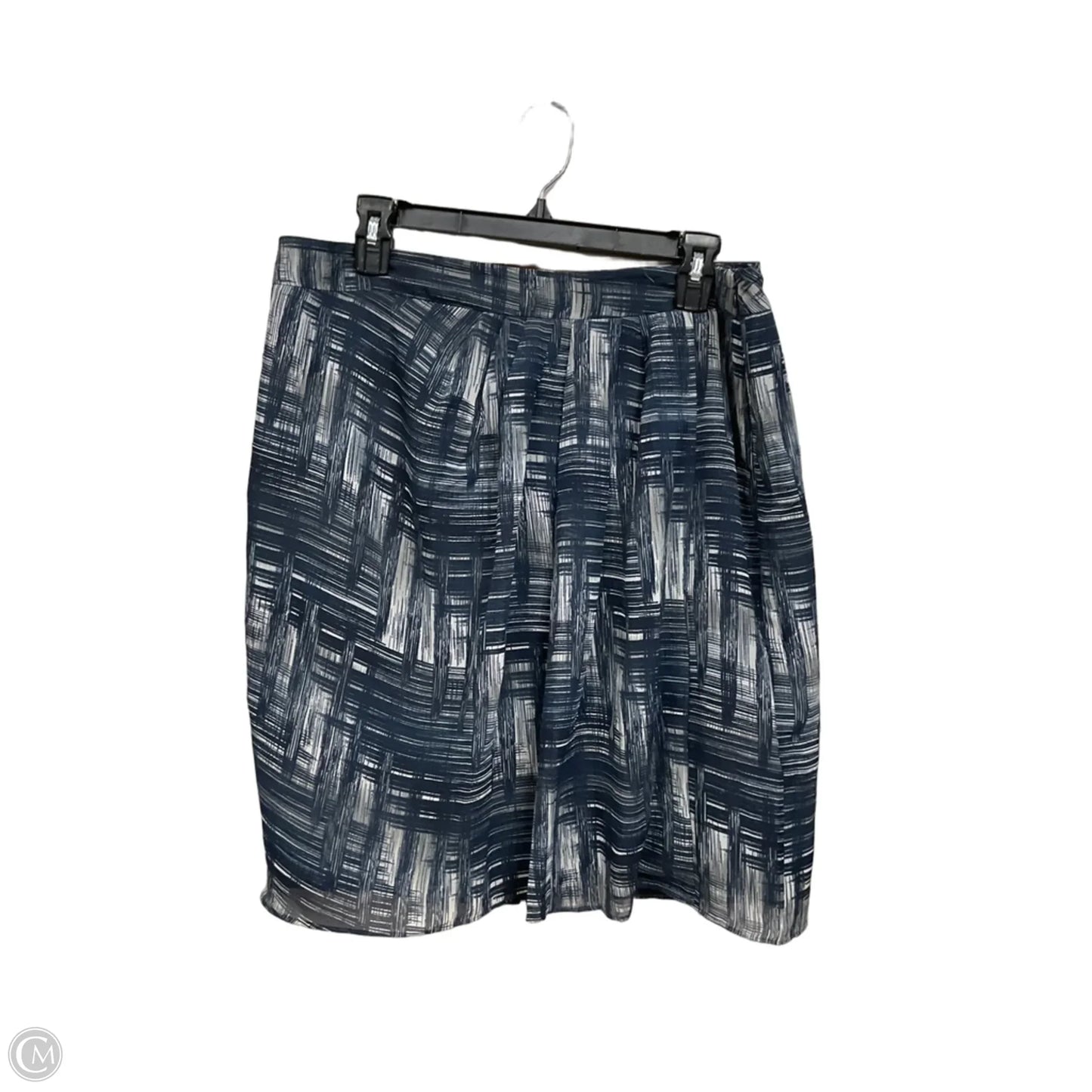 Skirt Mini & Short By Loft In Blue & White, Size: 12