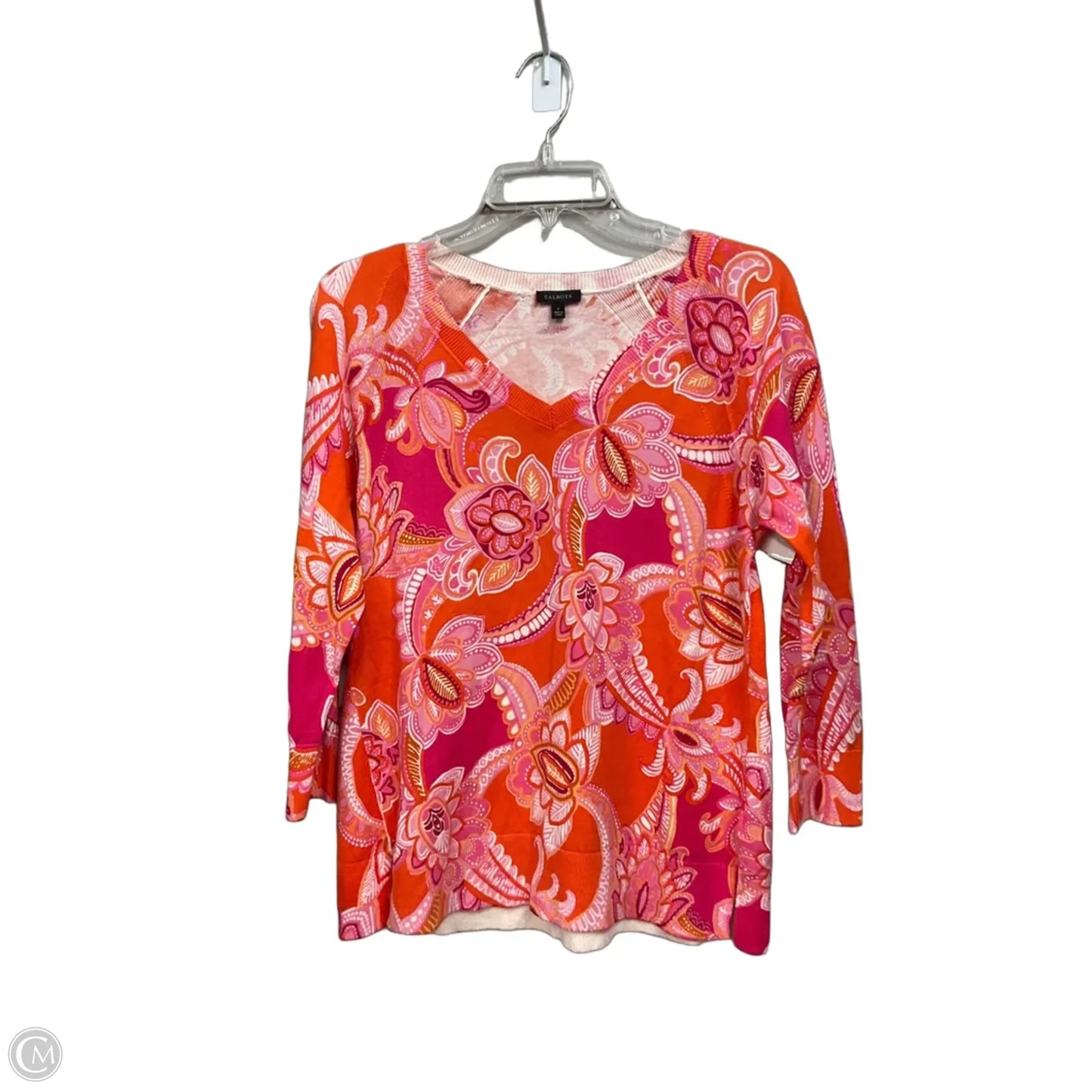 Top 3/4 Sleeve By Talbots In Paisley Print, Size: S