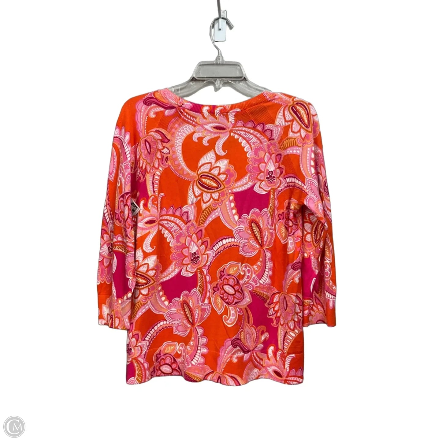 Top 3/4 Sleeve By Talbots In Paisley Print, Size: S