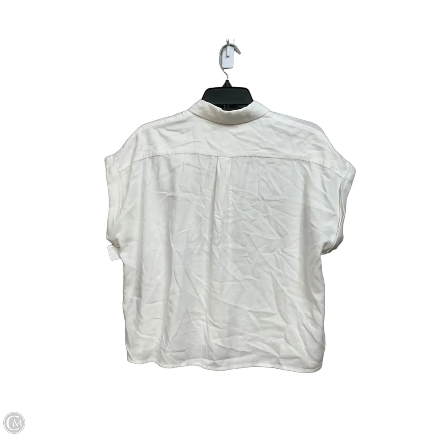 Blouse Short Sleeve By Banana Republic In White, Size: Xs