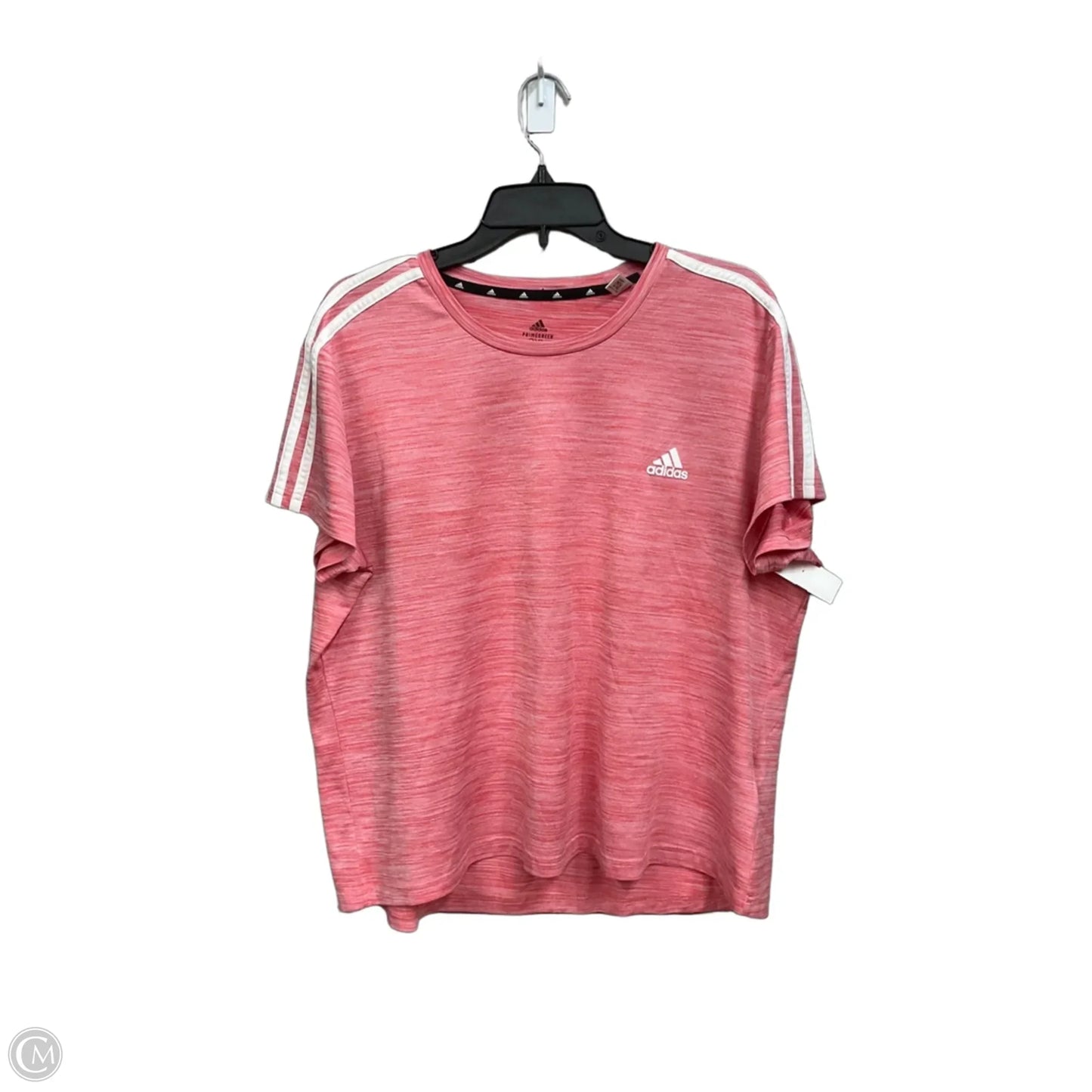 Athletic Top Short Sleeve By Adidas In Pink, Size: 2x