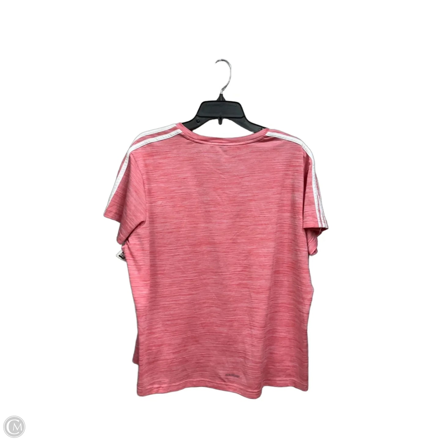 Athletic Top Short Sleeve By Adidas In Pink, Size: 2x
