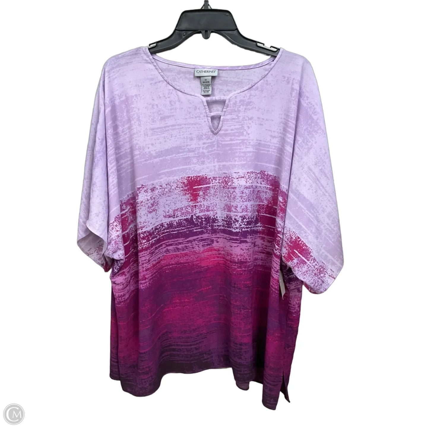 Top Short Sleeve By Catherines In Purple, Size: 1x