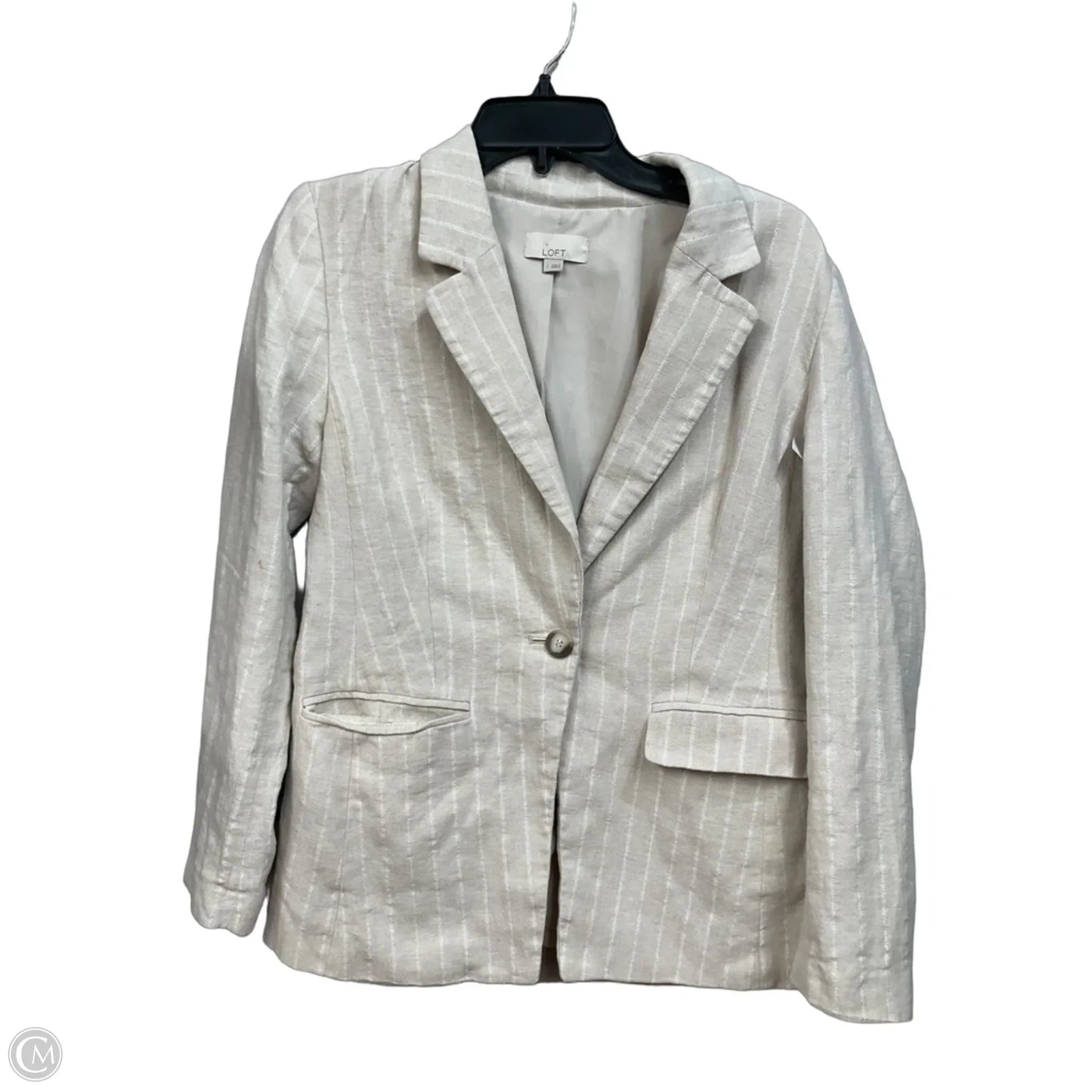 Blazer By Loft In Striped Pattern, Size: Xs