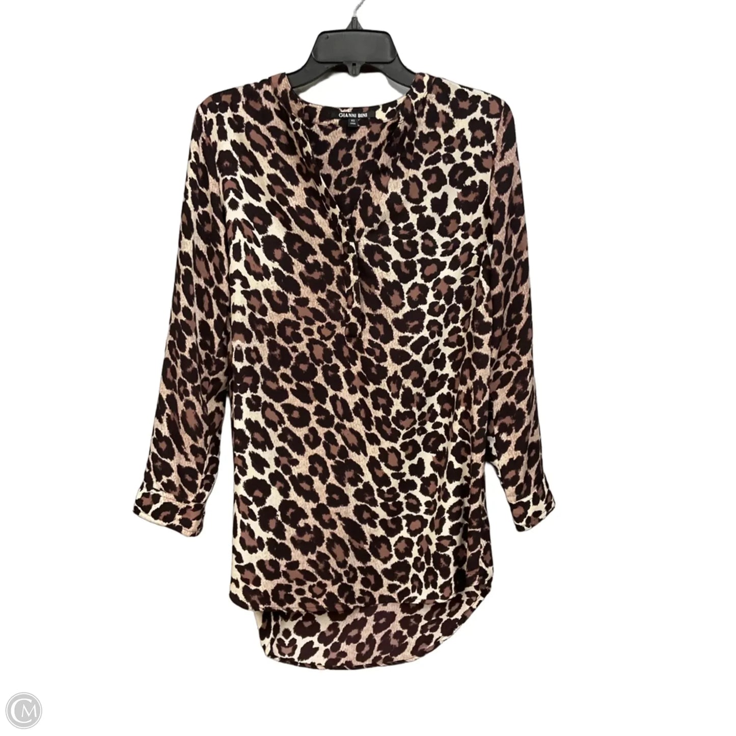 Tunic Long Sleeve By Gianni Bini In Animal Print, Size: Xs