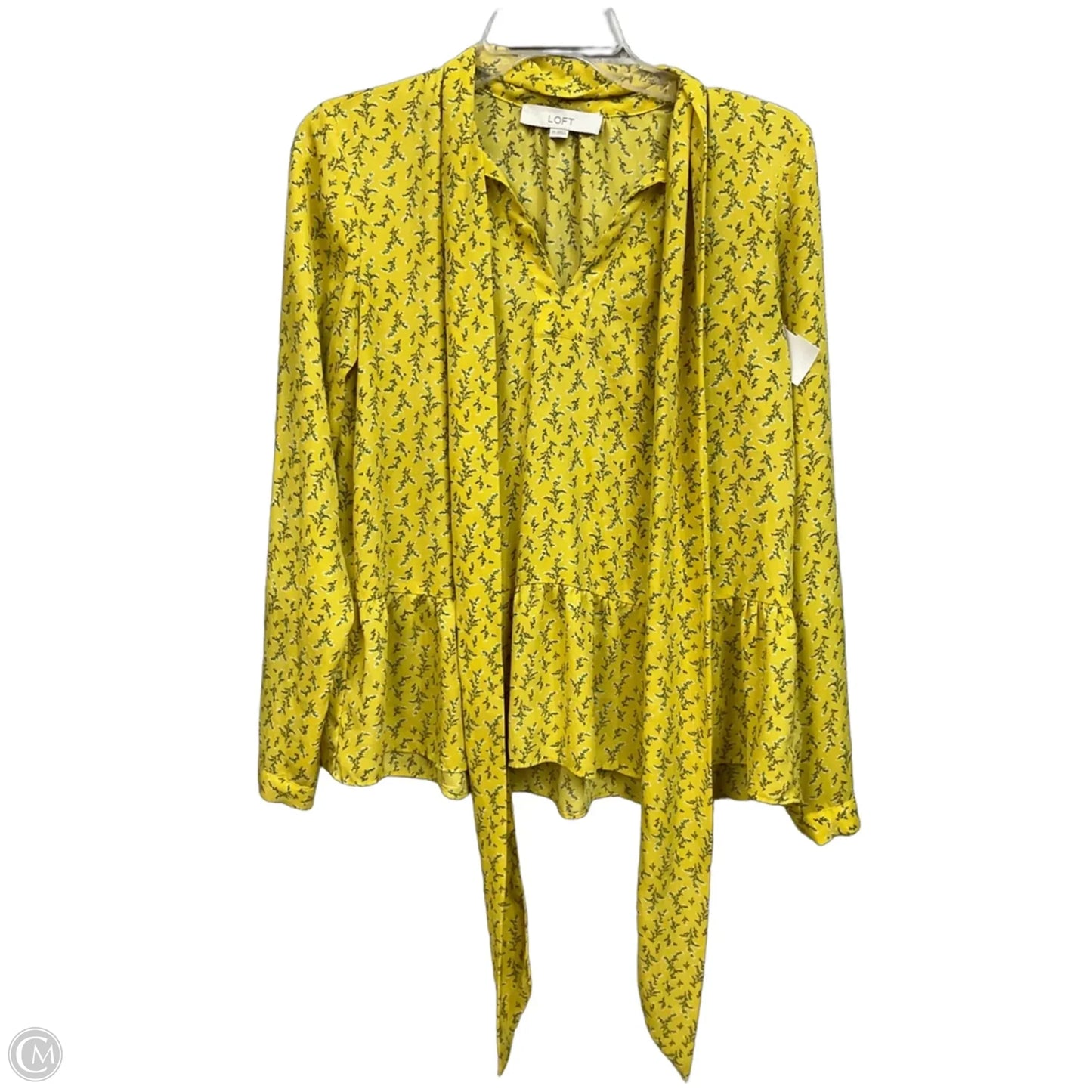 Blouse Long Sleeve By Loft In Floral Print, Size: Xs