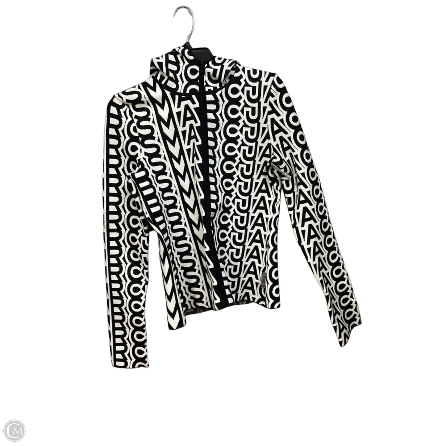 Jacket Luxury Designer By Marc Jacobs In Black & White, Size: M
