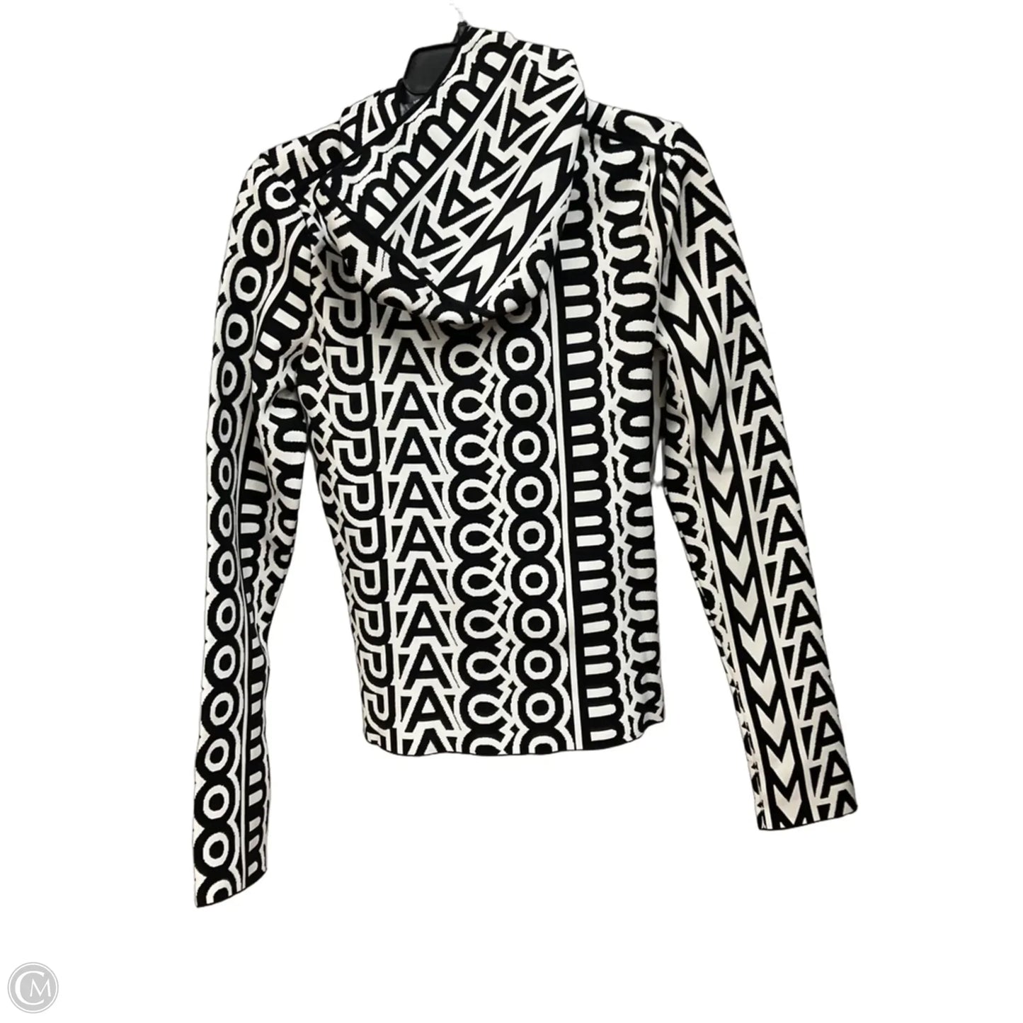 Jacket Luxury Designer By Marc Jacobs In Black & White, Size: M
