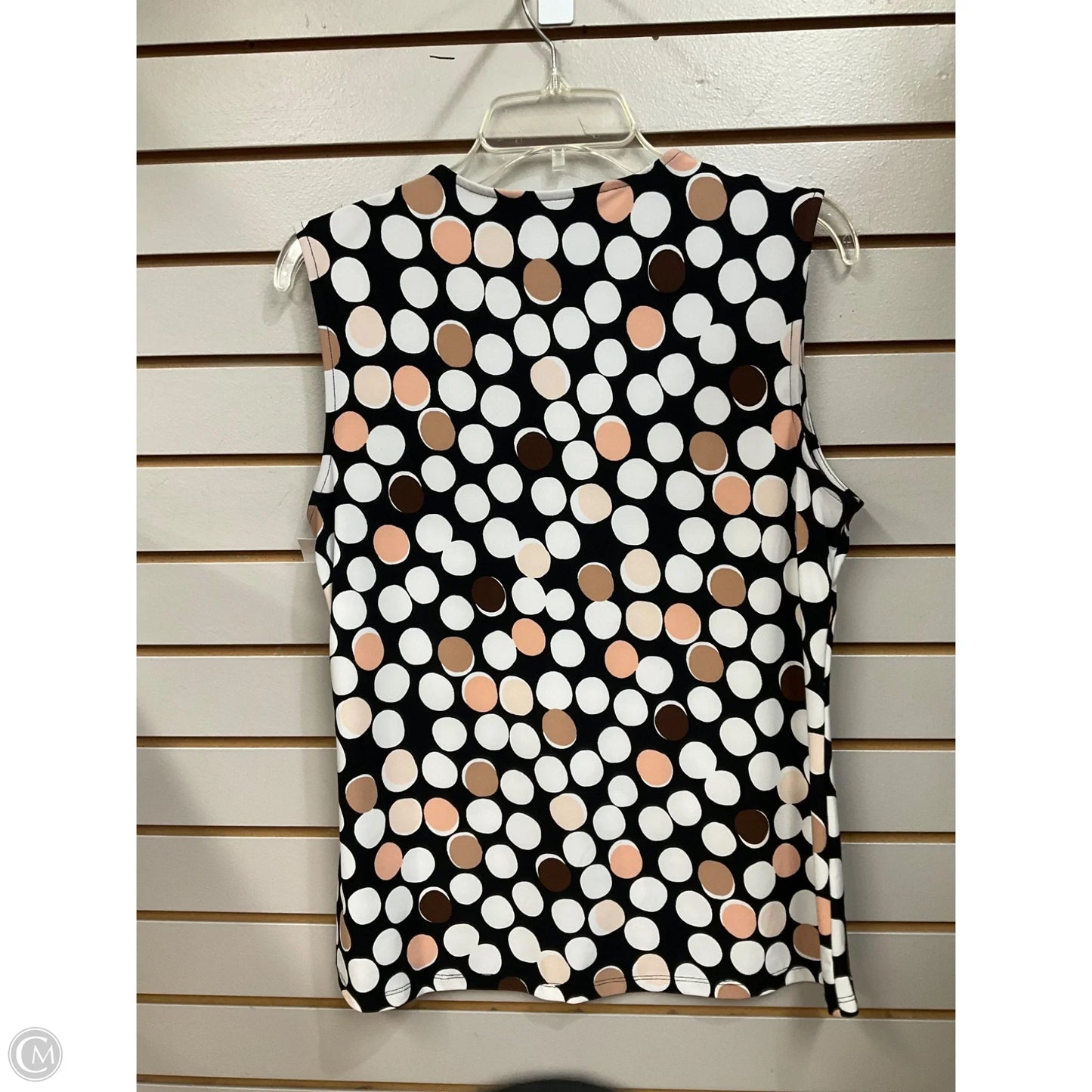 Top Sleeveless By Anne Klein In Polkadot Pattern, Size: M