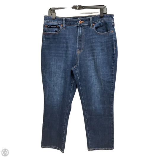 Jeans Straight By Talbots In Blue Denim, Size: 14p