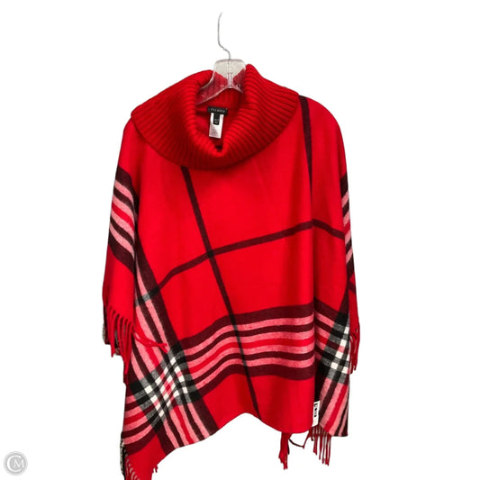Poncho By Talbots In Plaid Pattern, Size: Xs