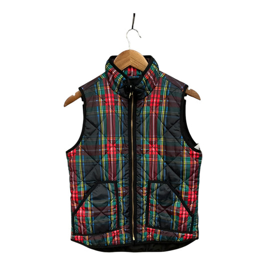 Vest Puffer & Quilted By J. Crew In Plaid Pattern, Size: S