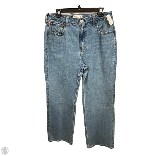 Jeans Straight By Abercrombie And Fitch In Blue Denim, Size: 12