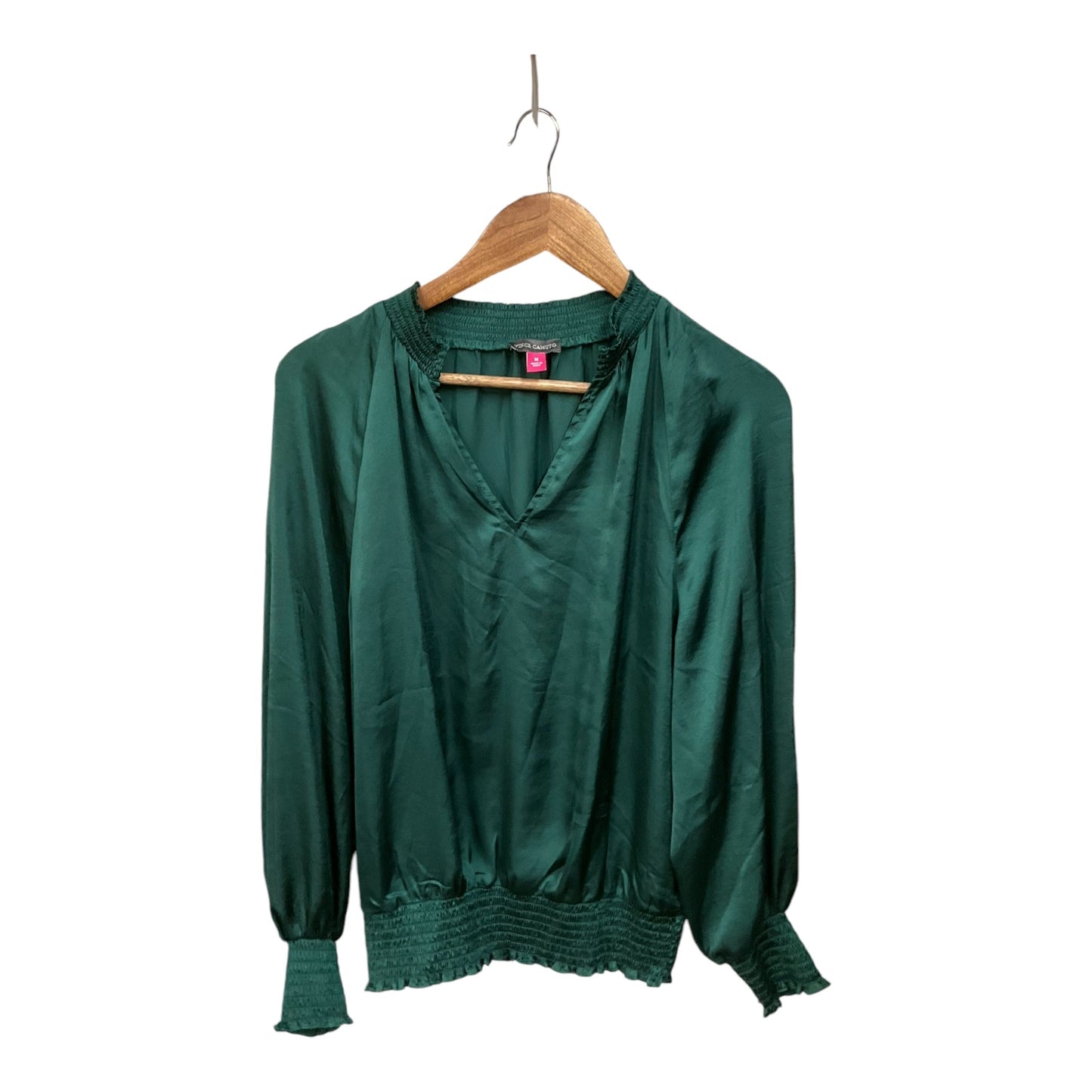 Top Long Sleeve By Vince Camuto In Green, Size: M