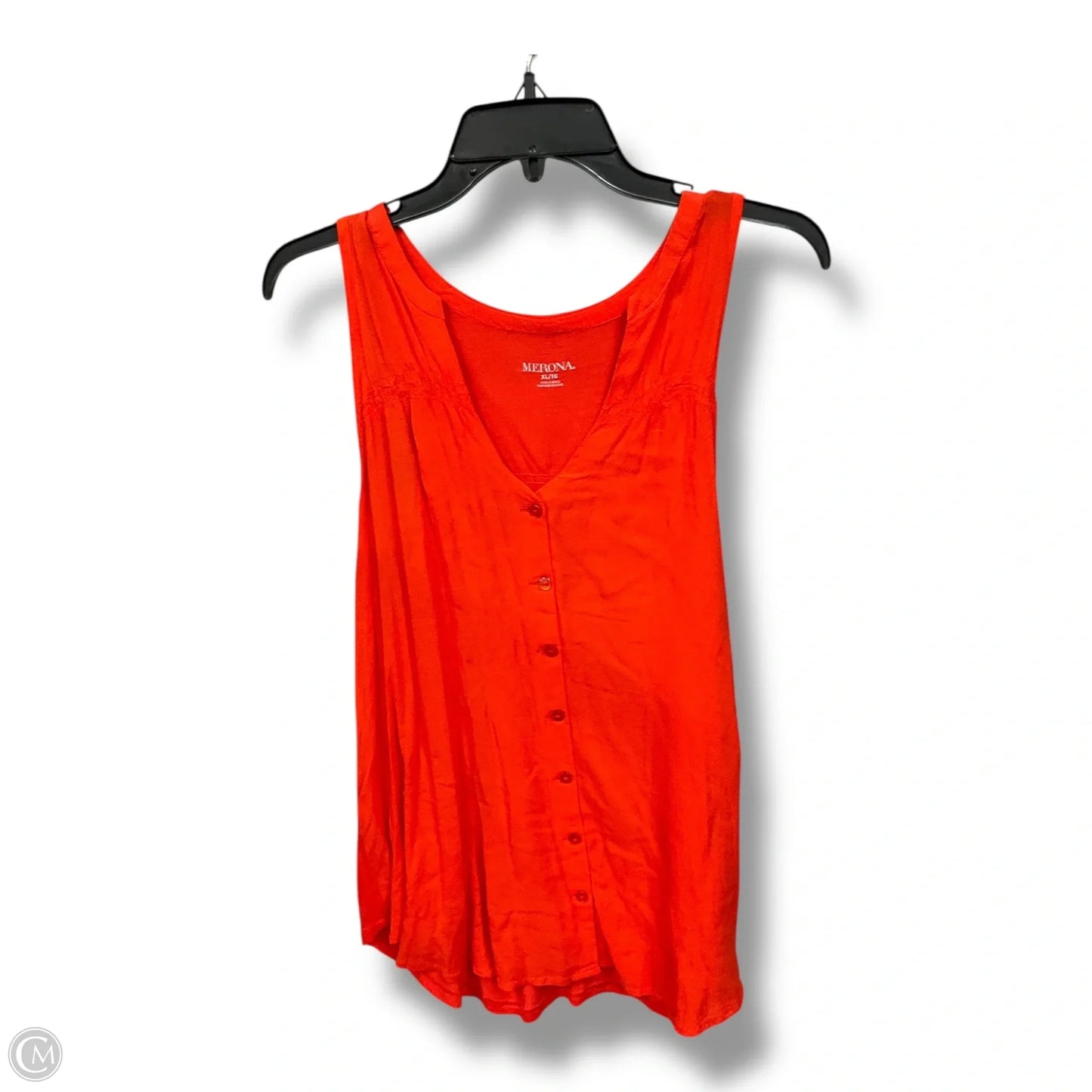 Top Sleeveless By Merona In Orange, Size: Xl