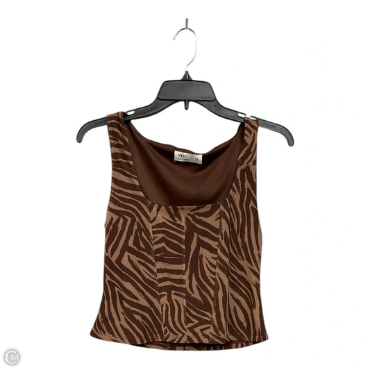 Top Sleeveless By Clothes Mentor In Zebra Print, Size: M