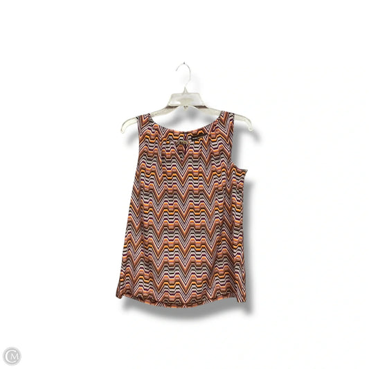 Top Sleeveless By Dana Buchman In Chevron Pattern, Size: S