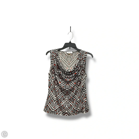 Top Sleeveless By Calvin Klein In Geometric Pattern, Size: S