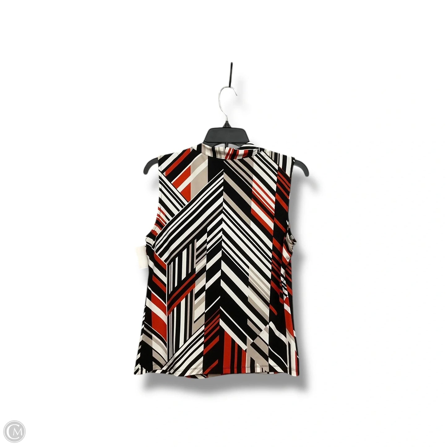 Top Sleeveless By Calvin Klein In Geometric Pattern, Size: S