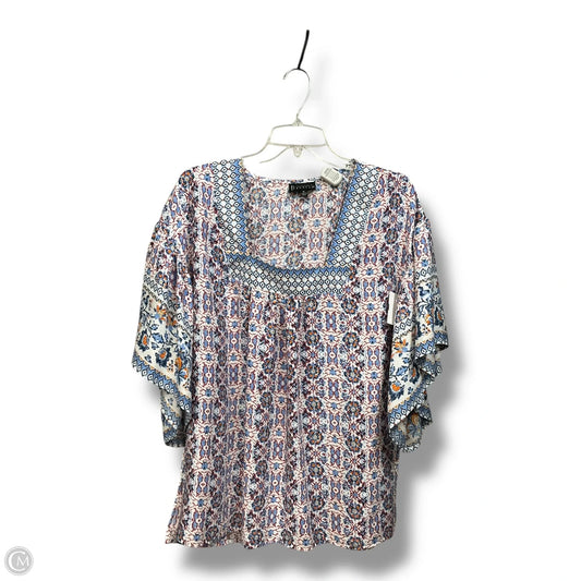Top Short Sleeve By Bobeau In Multi-colored, Size: Xl