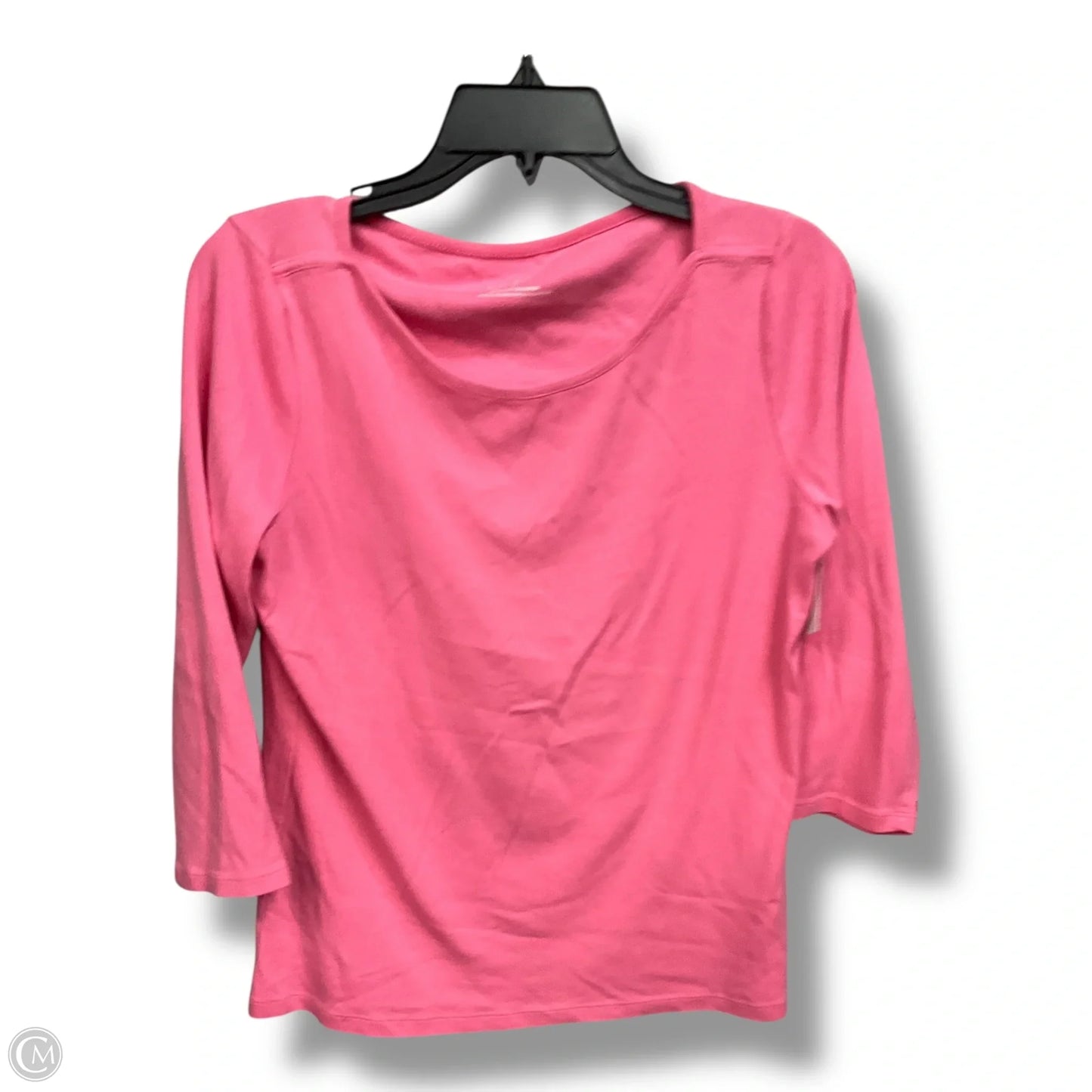 Top Long Sleeve Basic By Talbots In Pink, Size: M