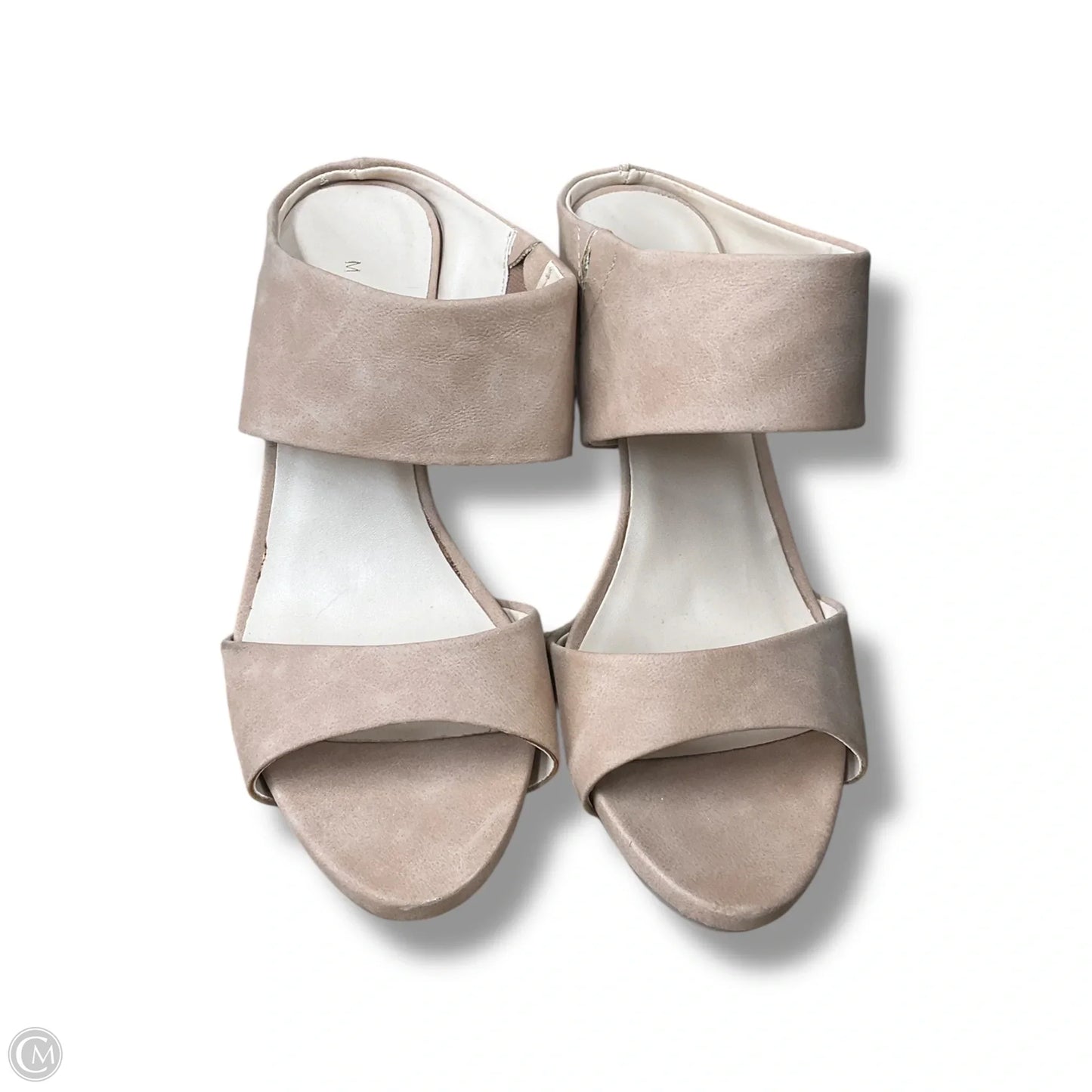 Sandals Heels Block By Metaphor In Tan, Size: 7