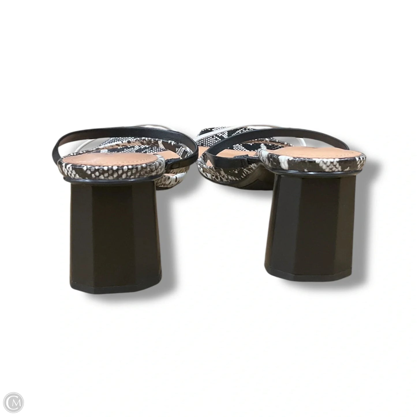 Sandals Heels Block By Marc Fisher In Snakeskin Print, Size: 8.5