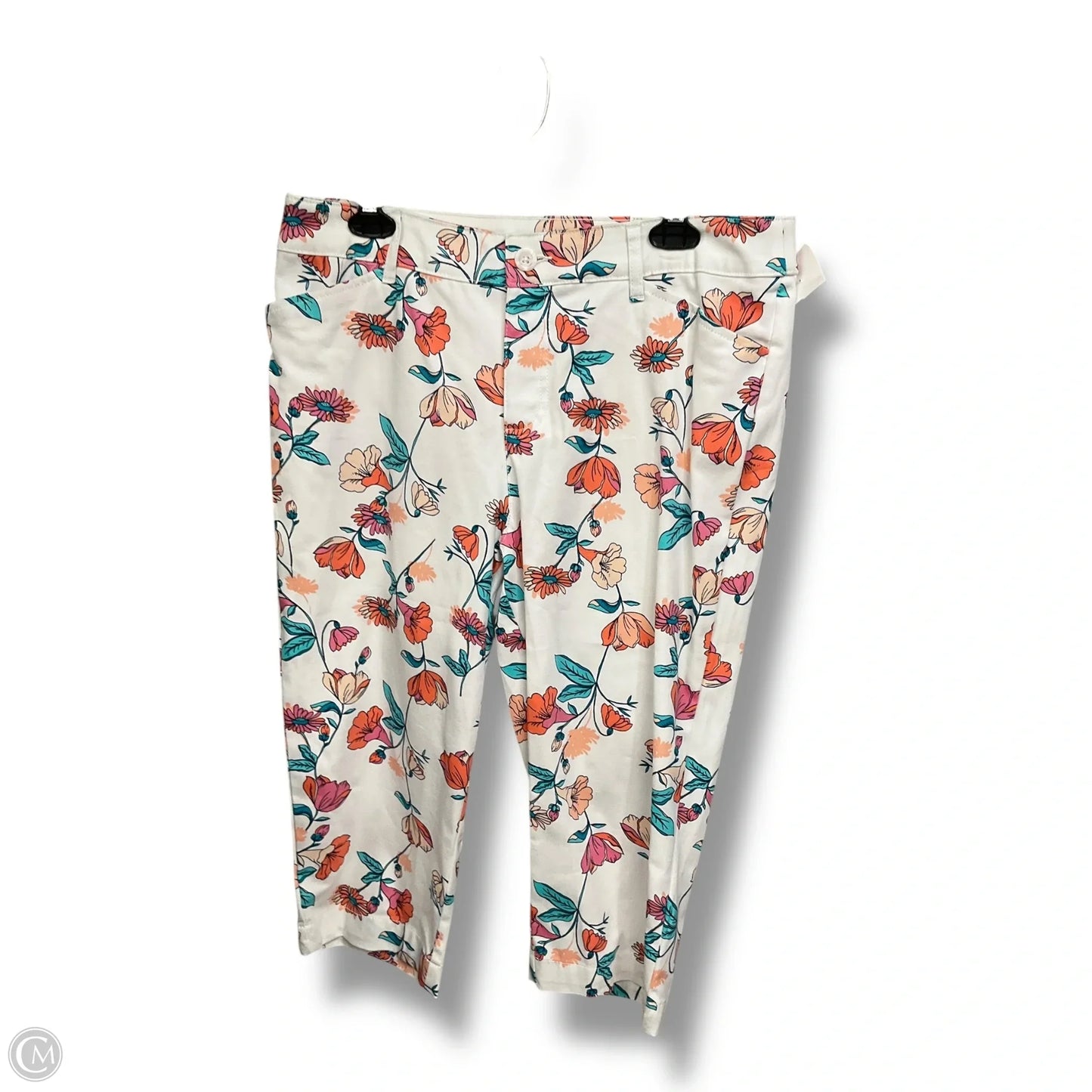 Capris By St Johns Bay In Floral Print, Size: 14