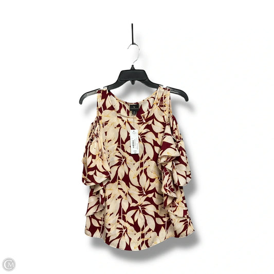 Top Sleeveless By Worthington In Tropical Print, Size: Xs