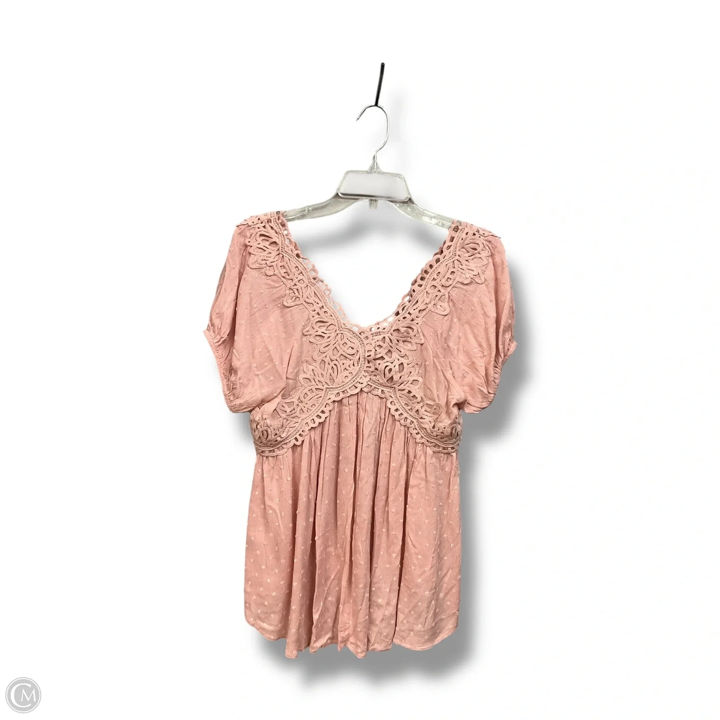 Top Short Sleeve By Oddi In Pink, Size: S