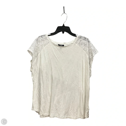 Top Sleeveless By Chaps In White, Size: 2x