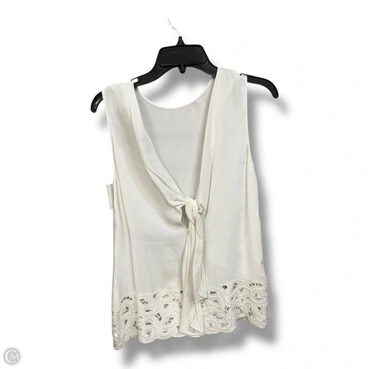 Top Sleeveless By Massimo Dutti In White, Size: S