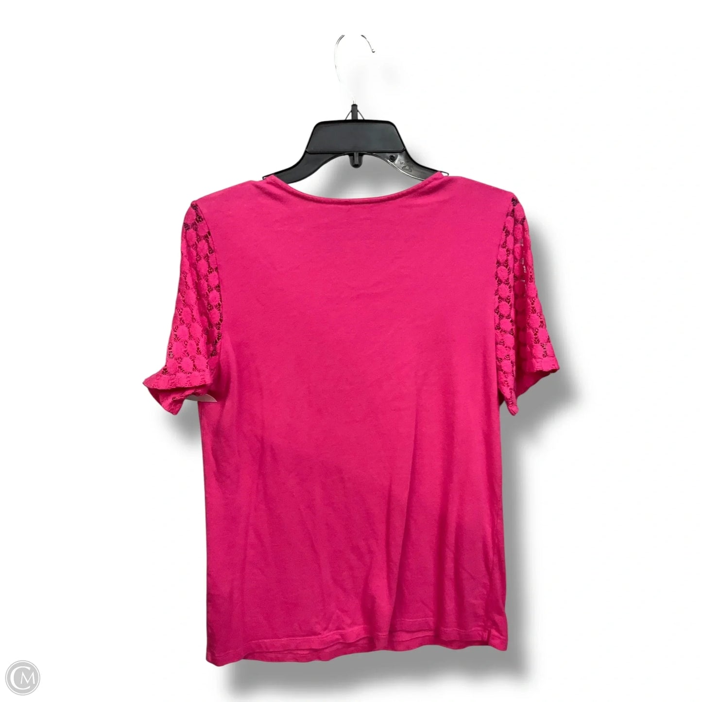 Top Short Sleeve By Christopher And Banks In Pink, Size: L