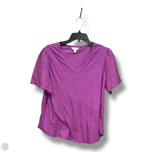 Top Short Sleeve By Time And Tru In Purple, Size: L