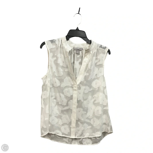 Top Sleeveless By H&m In White, Size: S
