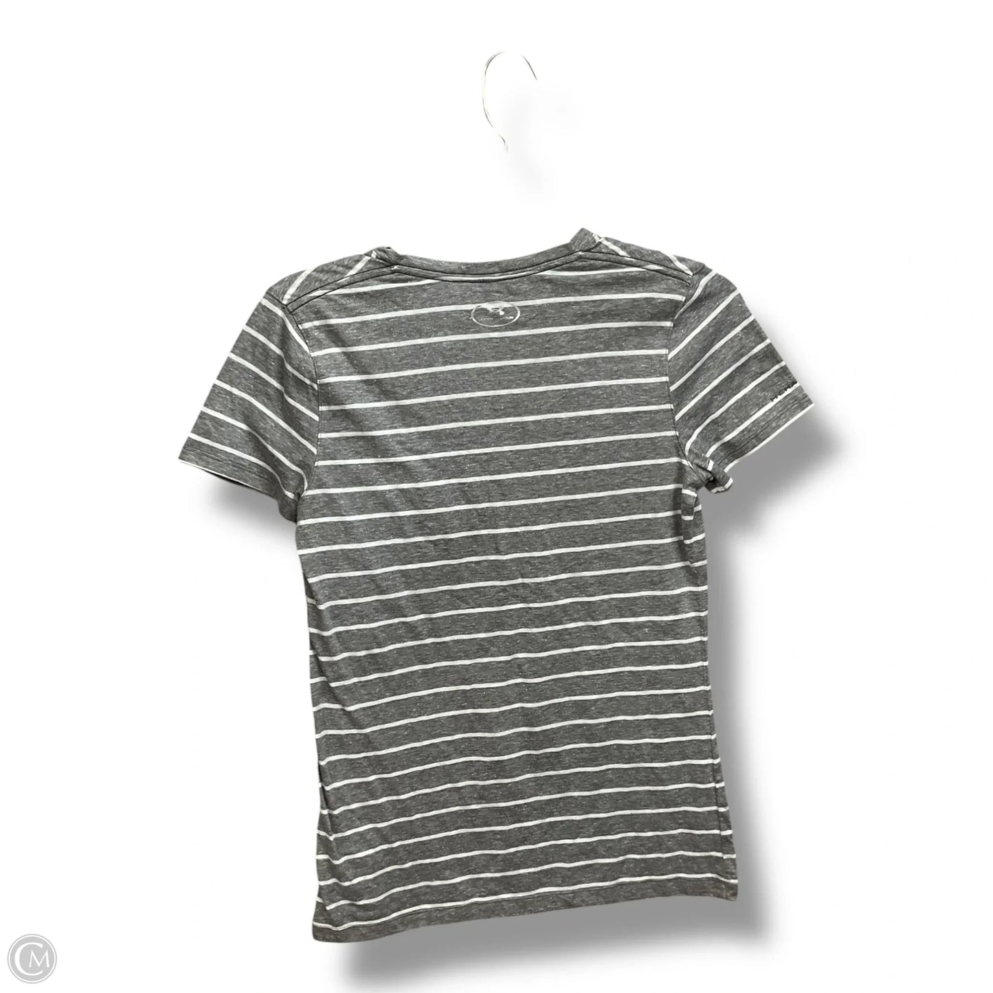 Athletic Top Short Sleeve By Under Armour In Striped Pattern, Size: S