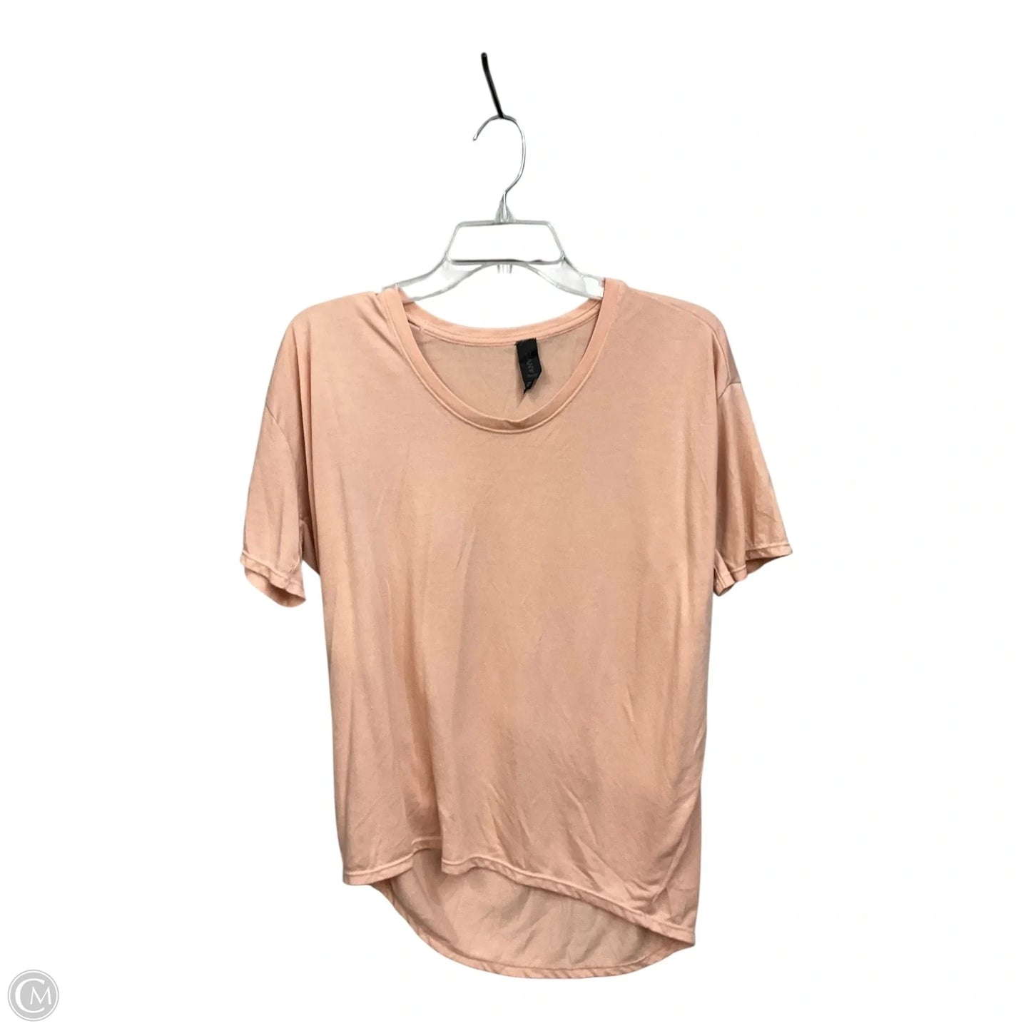 Top Short Sleeve By Anvil In Pink, Size: S