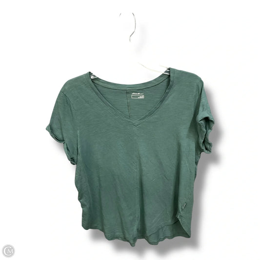 Top Short Sleeve By Eddie Bauer In Green, Size: M