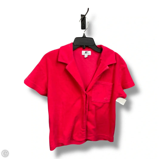 Blouse Short Sleeve By Juicy Couture In Pink, Size: M